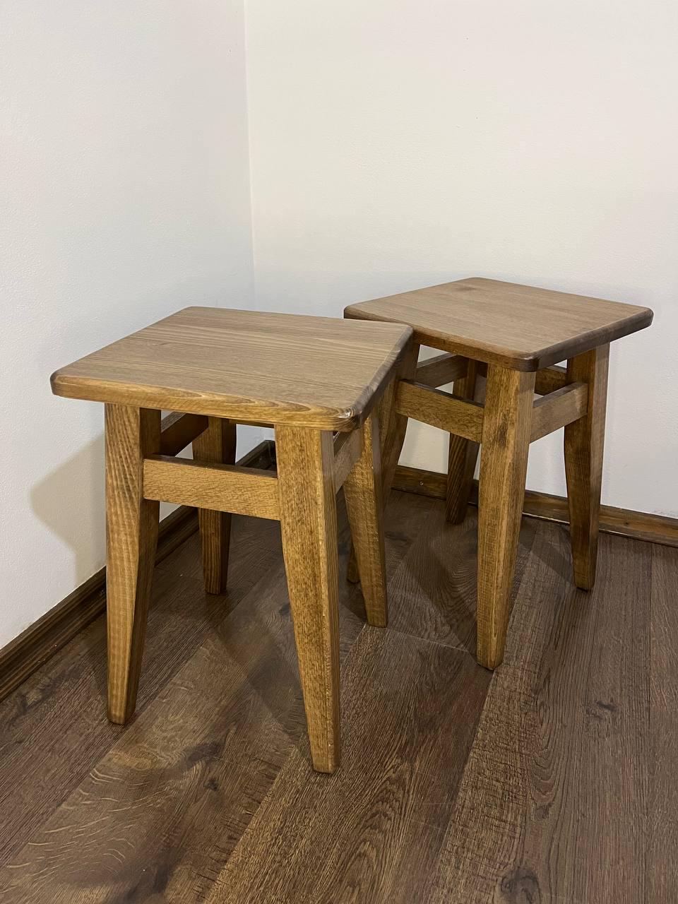 Комплект табуретів з твердим сидінням 45х30х30 см 2 шт. Бук/Горіх (0074) - фото 3 Комплект табуретів з твердим сидінням 45х30х30 см 2 шт. Бук/Горіх (0074) - фото 3