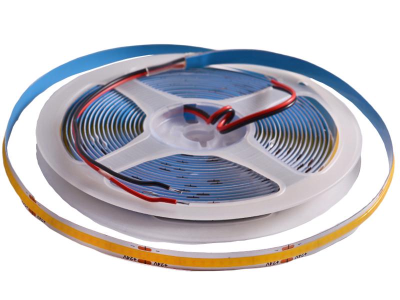 Светодиодная лента 1 м COB 252 LED 24В 7Вт IP20 3000К теплый белый (5896)