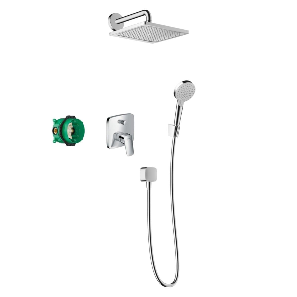 Душевая система Hansgrohe Crometta E 240 1jet скрытого монтажа латунь Хром (27957000)