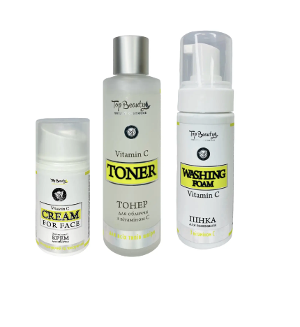 Набор косметики для лица Topbeauty с витамином C пенка/тонер/крем (1715001362)