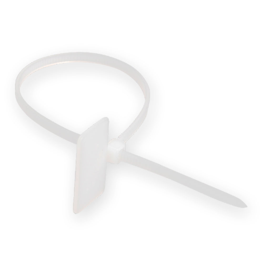 Стяжки нейлонові з маркером 4х150 мм 250 шт. Білий (YUT_V9189)