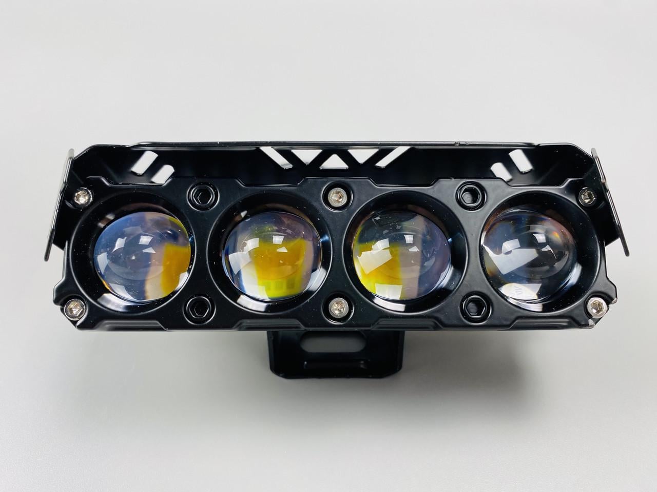 Фара LED 40W 8-80V с козырьком алюминиевый корпус ближний/дальний белый/оранжевый IP67