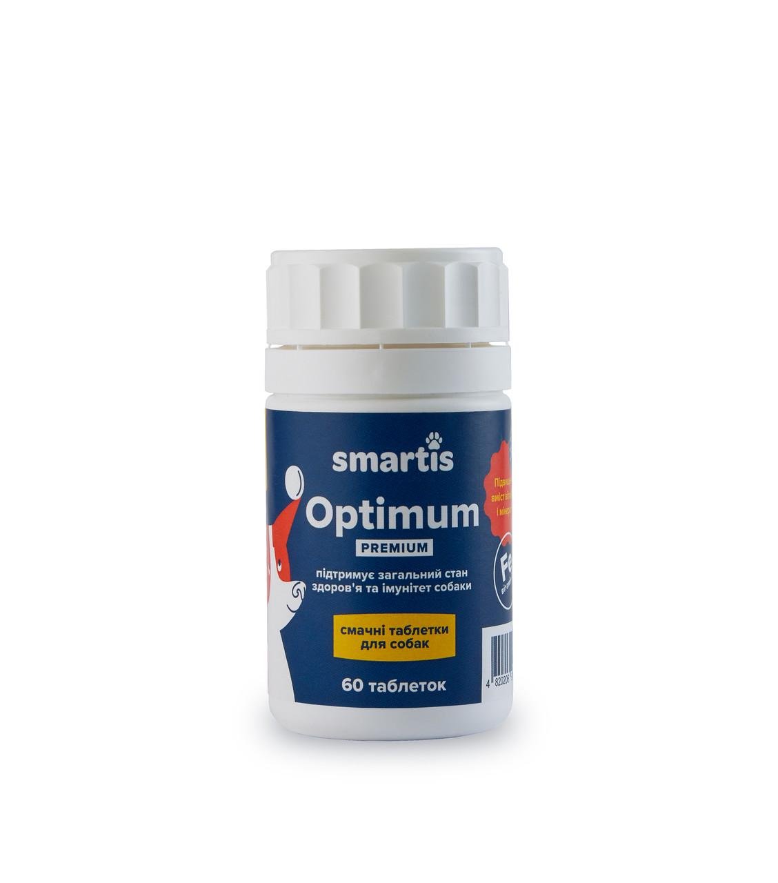 Корм для собак Smartis Optimum Premium із залізом 60 таб. (980922)