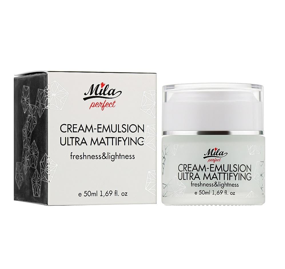 Крем-емульсія Mila Cream-emulsion ultra mattifying perfect ніжно матуюча 50 мл (3702263057506) - фото 2