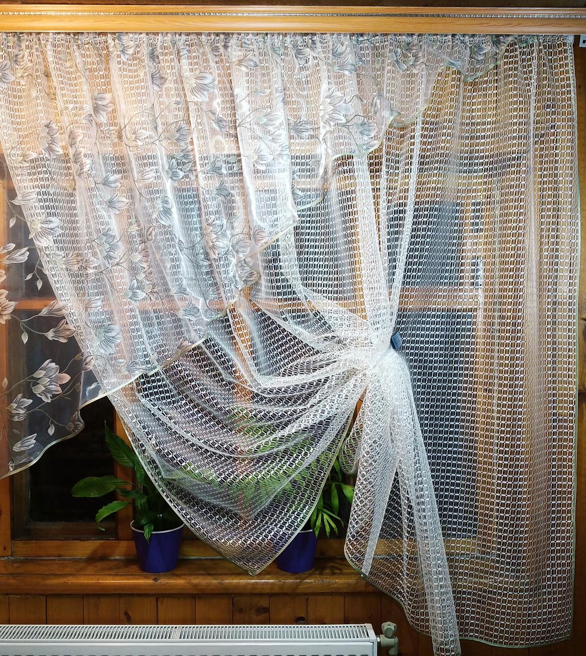 Шторы Фаина левая Серая веточка/Молочный (1668033452) - фото 2 Шторы Фаина левая Серая веточка/Молочный (1668033452) - фото 2