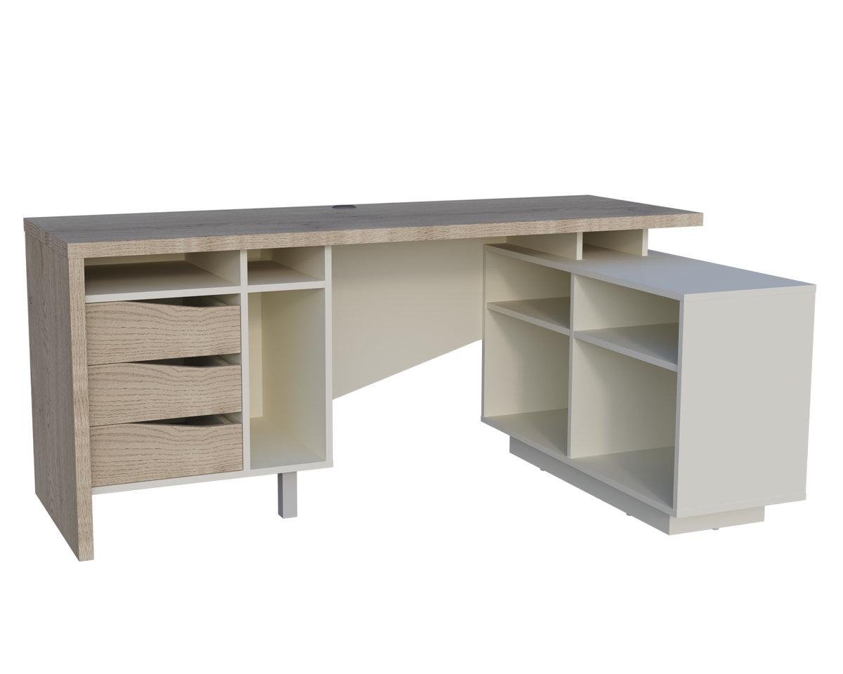 Письменный стол Intarsio CONNECT 2 R SK 180x78 см Дуб кремона котта/Стоун бежевый (28710924) Письменный стол Intarsio CONNECT 2 R SK 180x78 см Дуб кремона котта/Стоун бежевый (28710924)