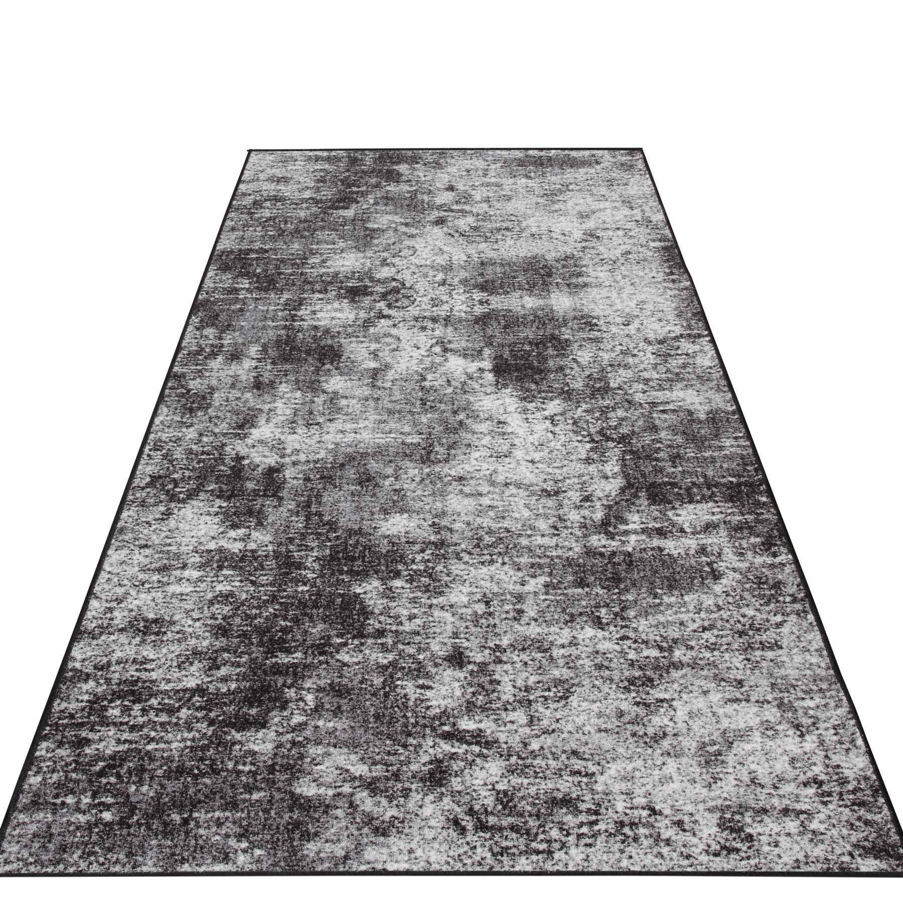 Килим безворсовий на гумовій основі DAKARIA Ratio PrintGel Run 1023vl42-p4 1x3 м Чорний (00-00015165) - фото 2