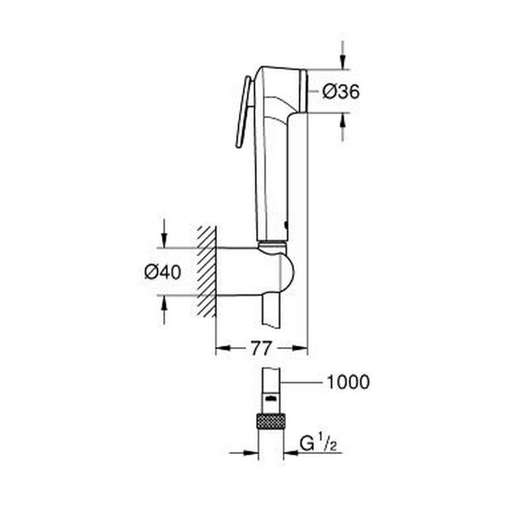 Набор для биде Grohe Tempesta-F Trigger Spray 30 26352000 Хром (111048) - фото 2