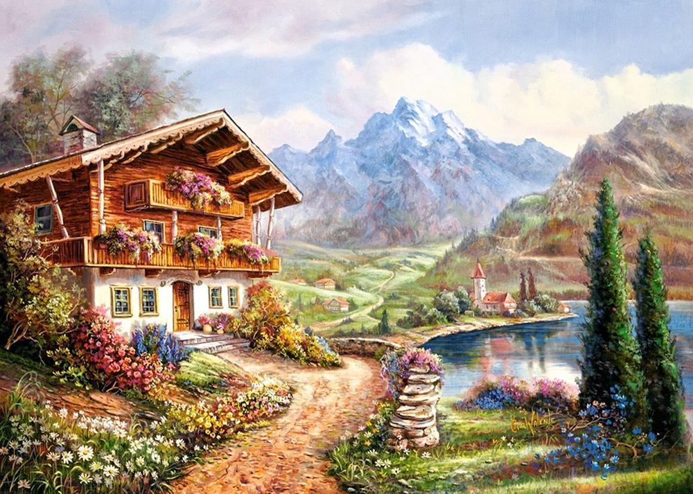 Алмазная мозаика Emerald Craft Горная усадьба 20x30 см (18324)