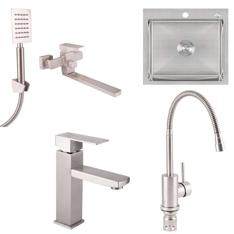 Мойка Lidz 5050/кран для ванны длинный излив/кран для раковины/кран для кухни Lidz рефлекторный излив Мойка Lidz 5050/кран для ванны длинный излив/кран для раковины/кран для кухни Lidz рефлекторный излив