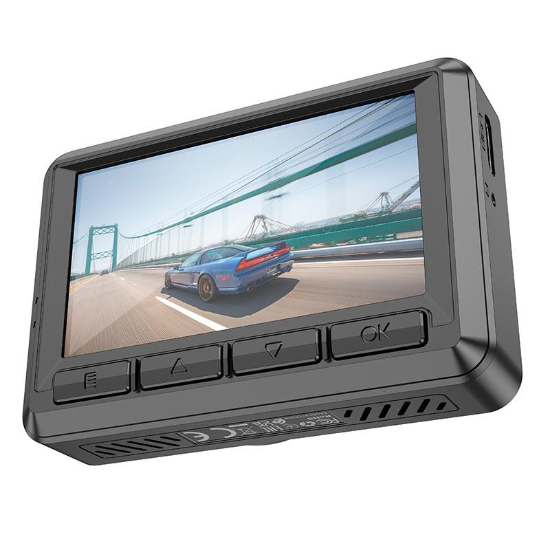 Відеореєстратор Hoco DV2 Driving recorder with display 1080p/30fpsi 2,45" Black (76b17445) - фото 5