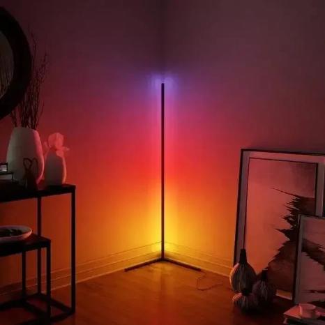 Лампа підлогова кутова LED RGB від USB для дому з пультом та додатком 1,2 м (31991883)