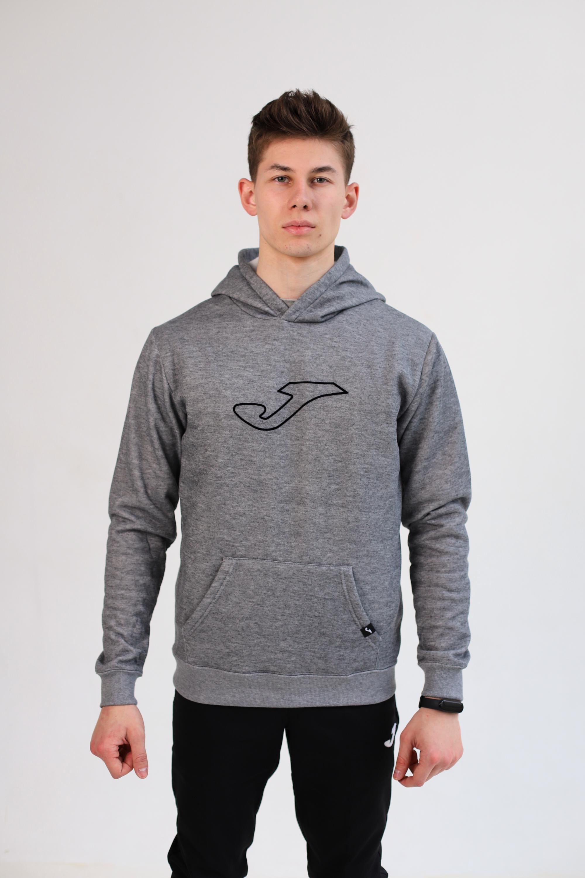 Реглан Joma 500493.280 Gamma Hoodie S Melange Grey (8424309913519)