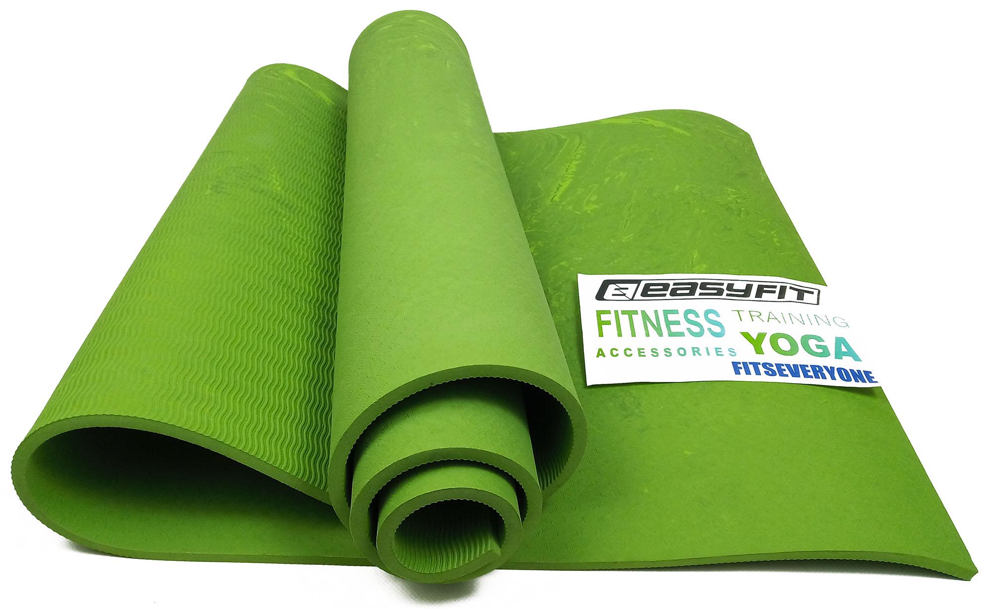 Коврик для йоги EasyFit PER Premium Mat 183х61 см Салатовый (EF-PER8Gr) - фото 3