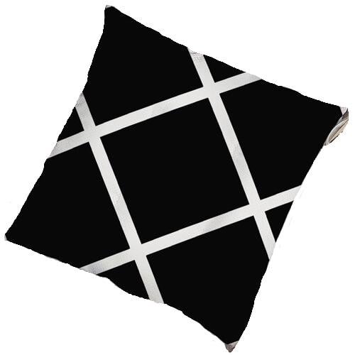 Подушка на стул с завязками Presentville Крупная черно-белая клетка 40x40x4 см (PZ_23F009)