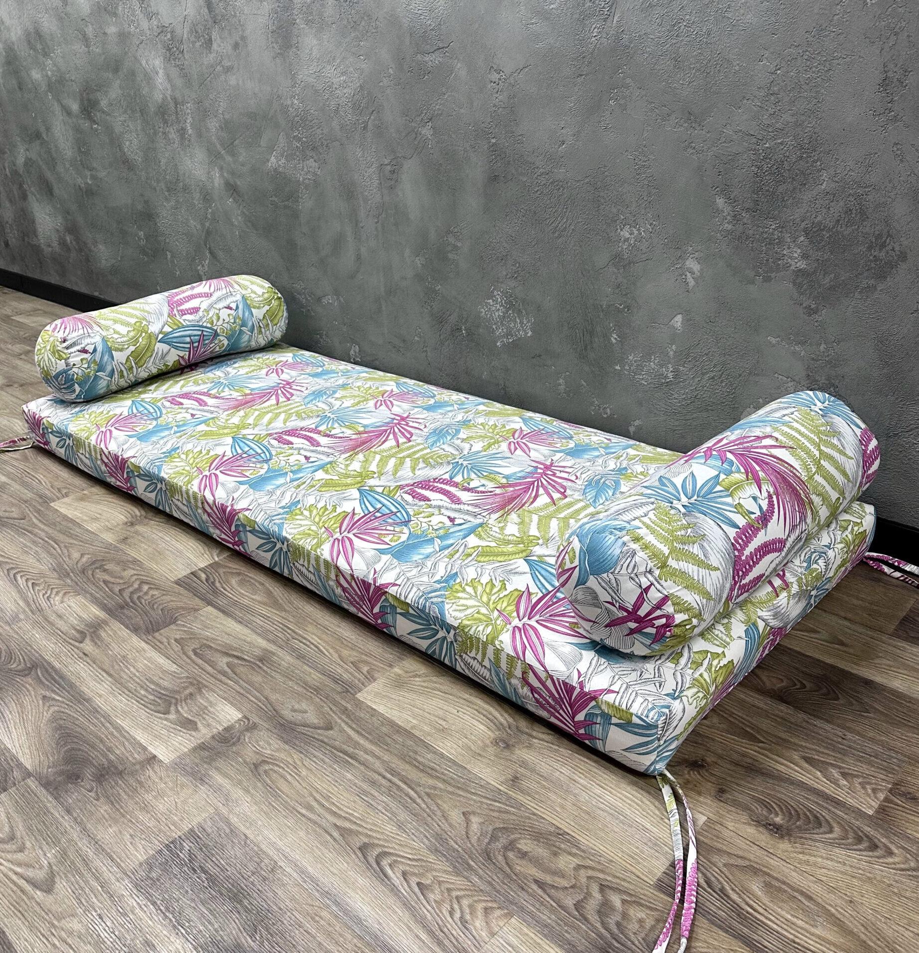 Матрас с подушками на подоконники Comfort Home Fern панама 120х40х8 см Ø 20 см