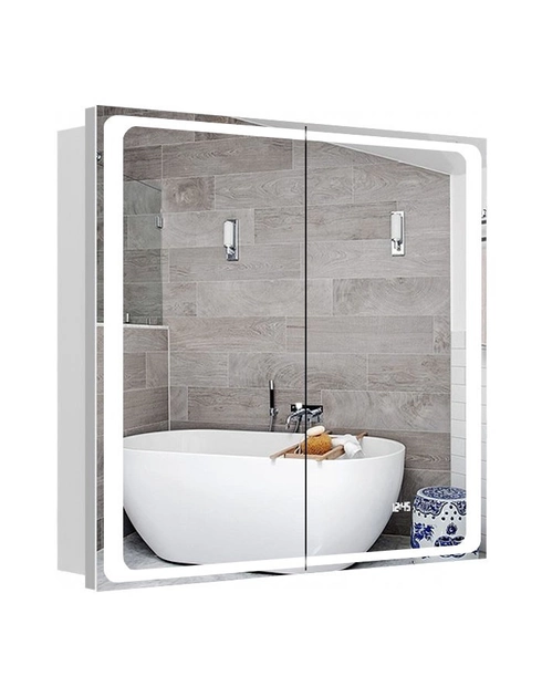 Шкаф Зеркальный D SR Сан-Ремо с LED подсветкой и подогревом 800х700 мм (11554783)