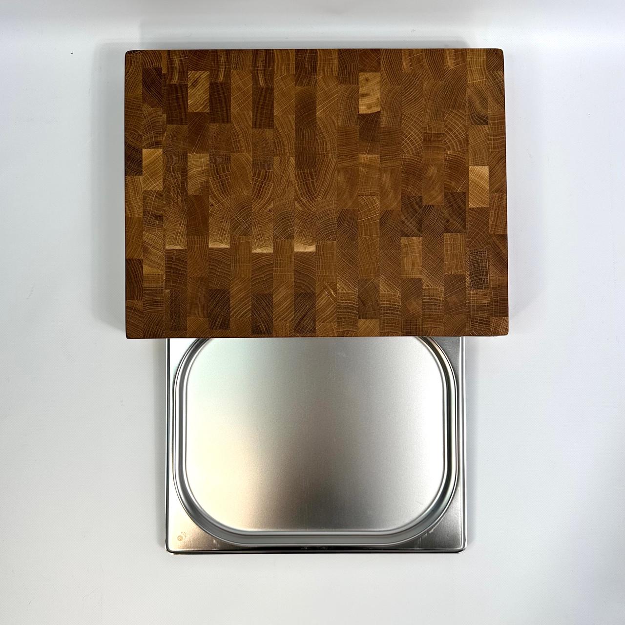 Дошка торцева Gorillas BBQ обробна дуб з піддоном 40х30х6 см (DS7) - фото 6