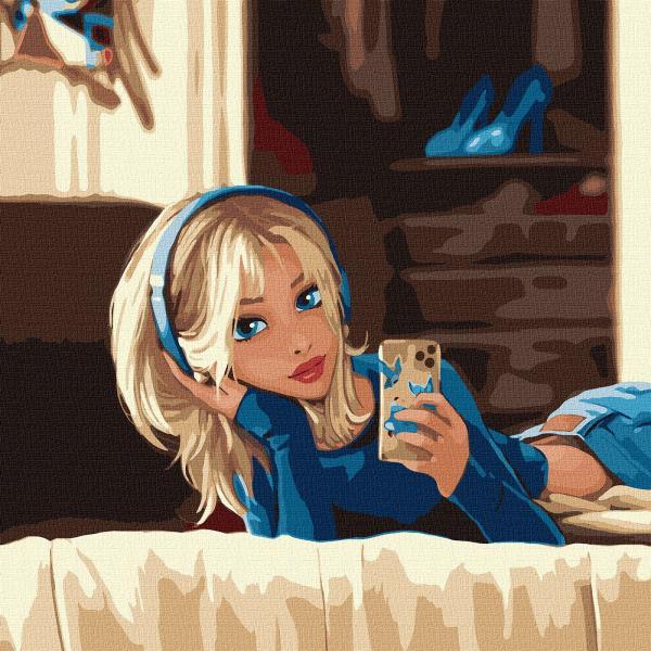 Картина за номерами Ідейка Улюблене селфі 40х40 см у термопакеті (КНО4957-mt)