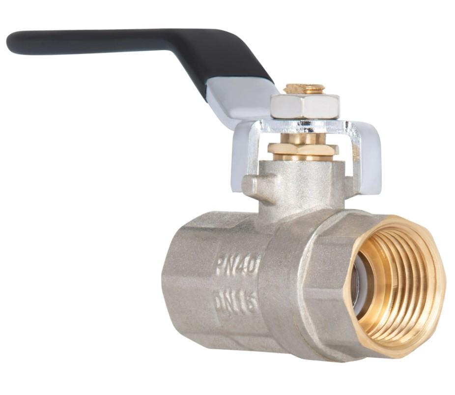 Кран шаровой Thermo Alliance Base 1/2" ВВ прямой PN40 рычаг (SD600W15)