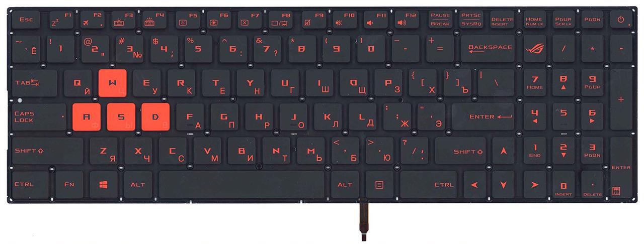 Клавиатура для ноутбука Asus GL502/GL502VXK матовая (0KNB0-6612RU00)