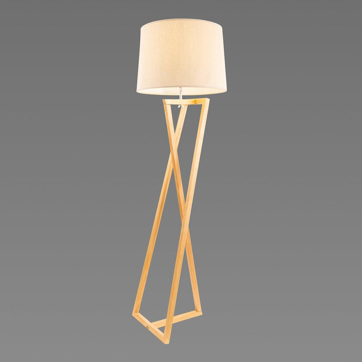 Торшер Sirius с абажуром из ткани под лампу Е27 Бежевый (FL 0207-WW) - фото 2 Торшер Sirius с абажуром из ткани под лампу Е27 Бежевый (FL 0207-WW) - фото 2