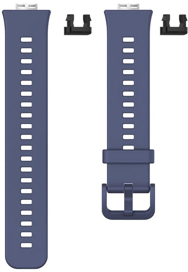 Ремешок силиконовый Jsota для Huawei Watch Fit Blue/Grey (18457-0F) - фото 2 Ремешок силиконовый Jsota для Huawei Watch Fit Blue/Grey (18457-0F) - фото 2