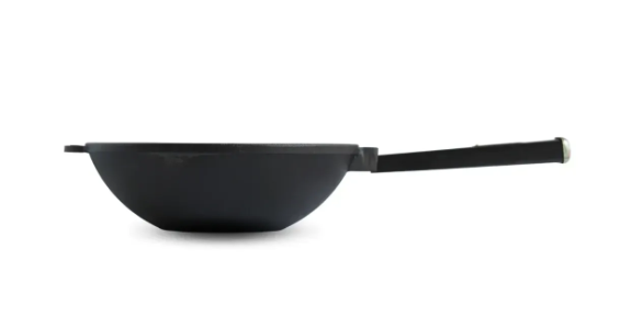 Сковорода чугунная Brizoll WOK с деревянной ручкой и чугунной крышкой 2,8 л Black (W26HP1-1) - фото 5