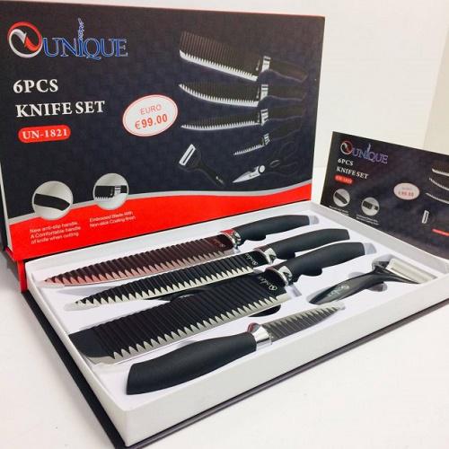 Набор кухонных ножей Unique UN-1821 (6-18-UN1821) - фото 2 Набор кухонных ножей Unique UN-1821 (6-18-UN1821) - фото 2