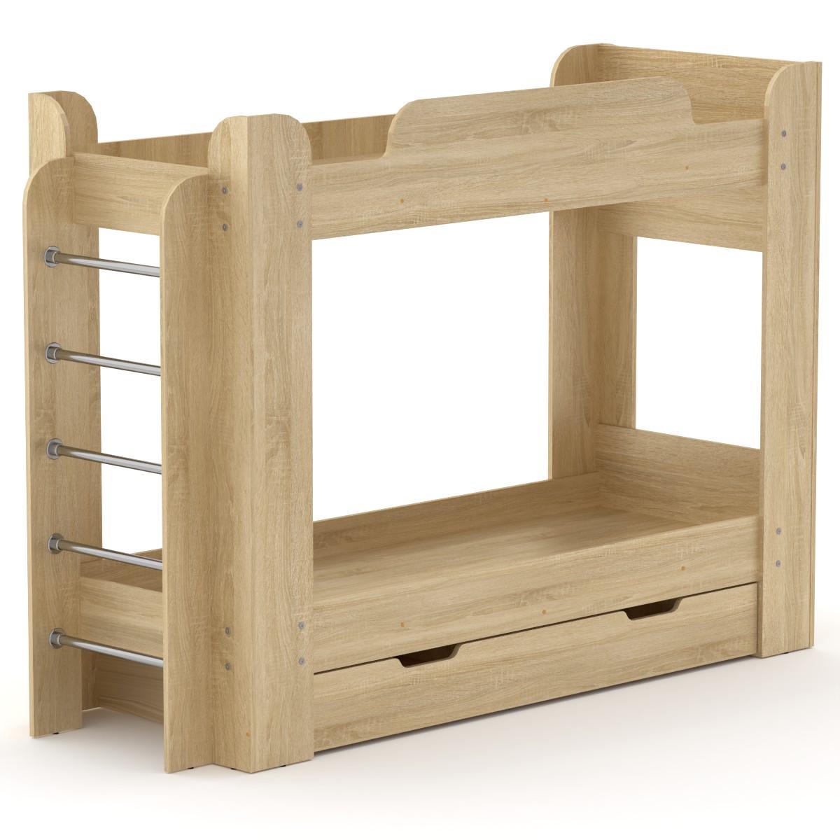 Ліжко двоярусне Компаніт Твікс 70x190 см Дуб сонома(26889925)