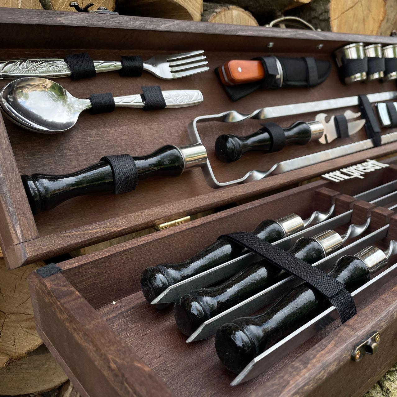 Набір шампуріві Piknik-Profi №14 у кейсі (19217395) - фото 2 Набір шампуріві Piknik-Profi №14 у кейсі (19217395) - фото 2