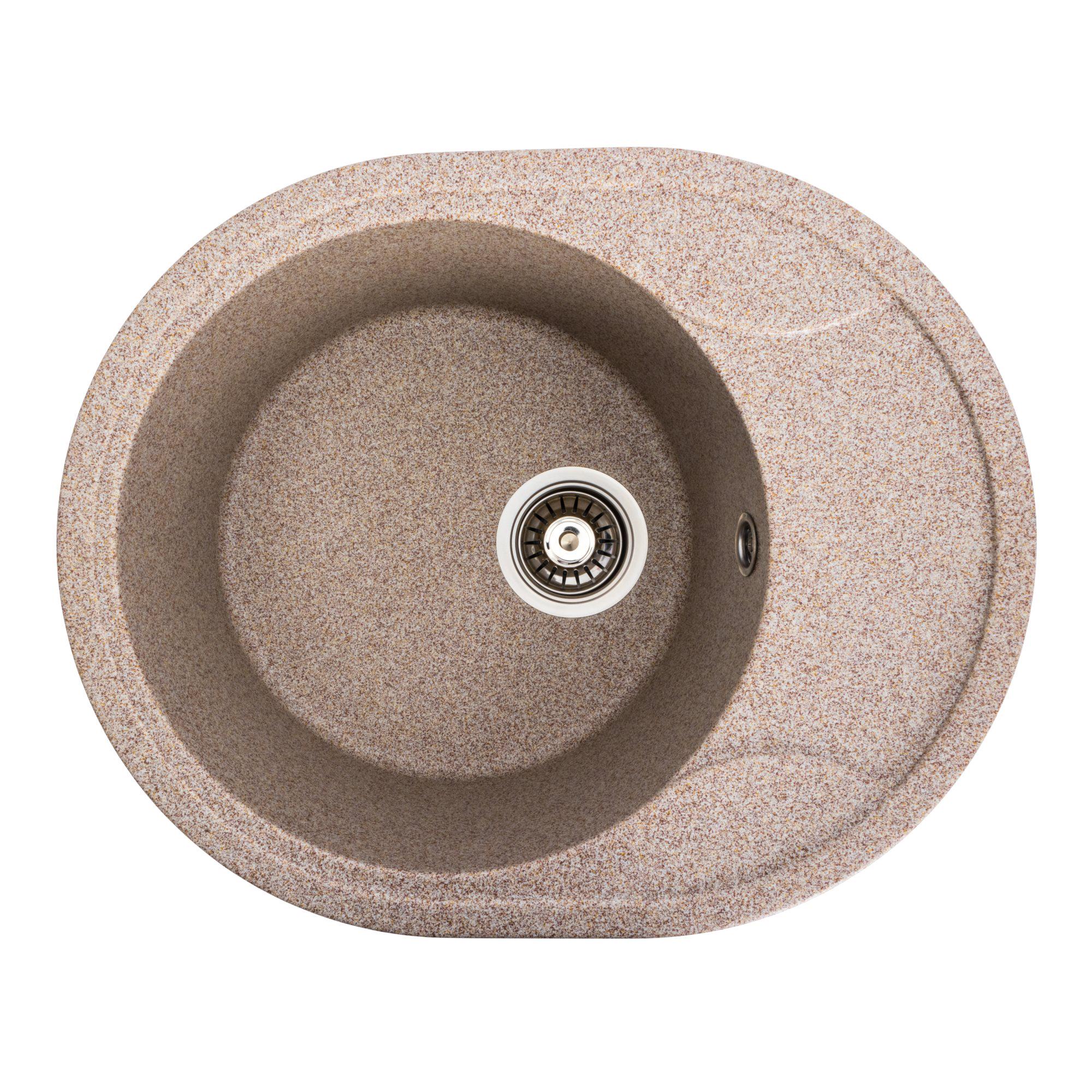 Мойка гранитная для кухни Platinum 5847 ONYX матовая Карамельный