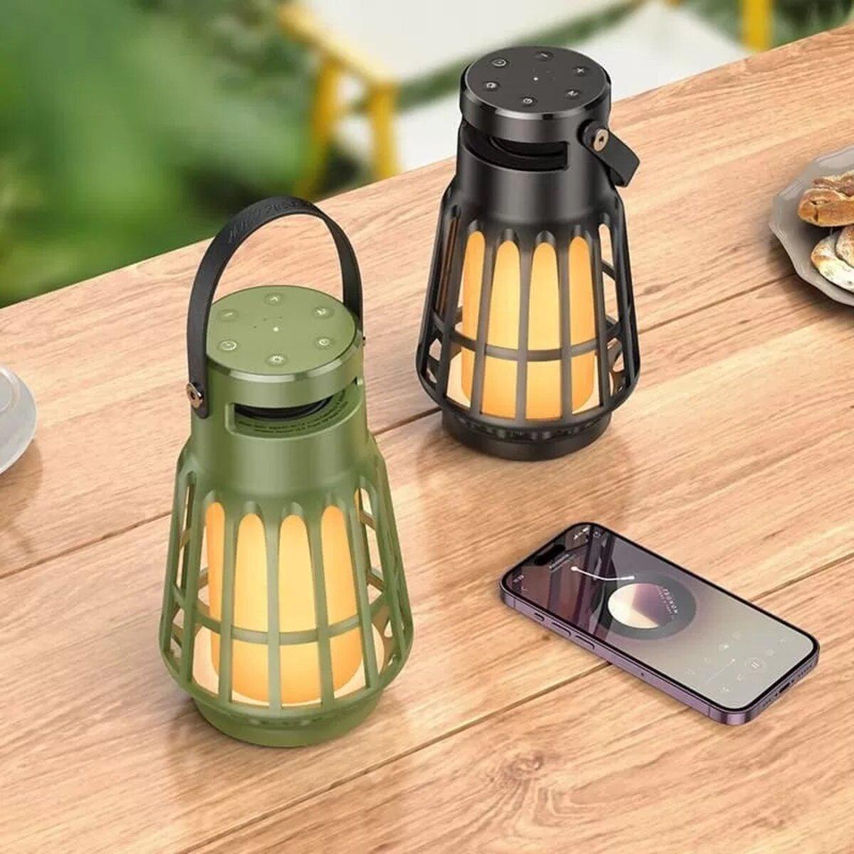 Портативная колонка Hoco BS61 Wild fun outdoor camping light BT speaker 3600 mAh Magic Black Night (19100336) - фото 8