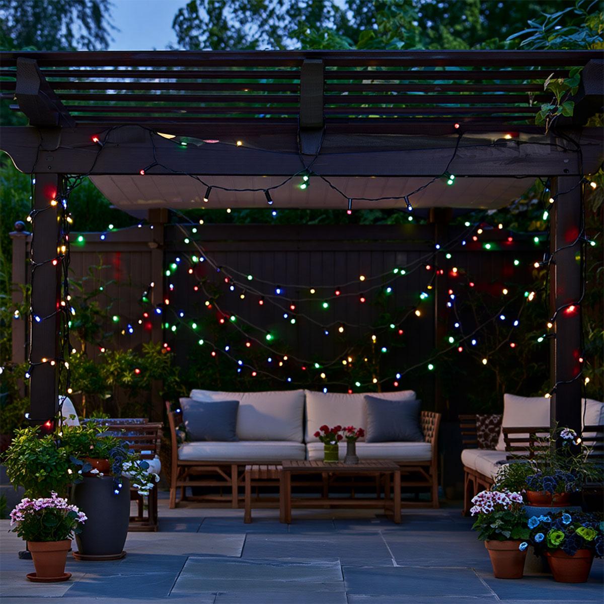 Гірлянда Нитка вулична 500 LED 50 м на сонячній батареї Чорний/Різнокольоровий (SB500L50MBML) - фото 2 Гірлянда Нитка вулична 500 LED 50 м на сонячній батареї Чорний/Різнокольоровий (SB500L50MBML) - фото 2