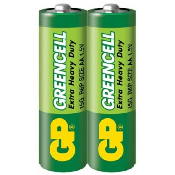 Батарейка соляна GP Greencell 1,5V 15G-S2 R6 АА 2 шт.