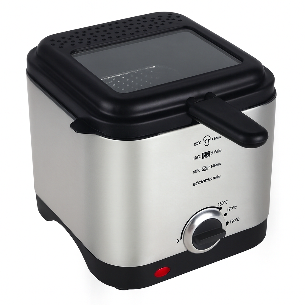 Фритюрниця Crownberg CB-5542 1,5 л 1200 Вт з терморегулятором та антипригарною чашею (CB5542)