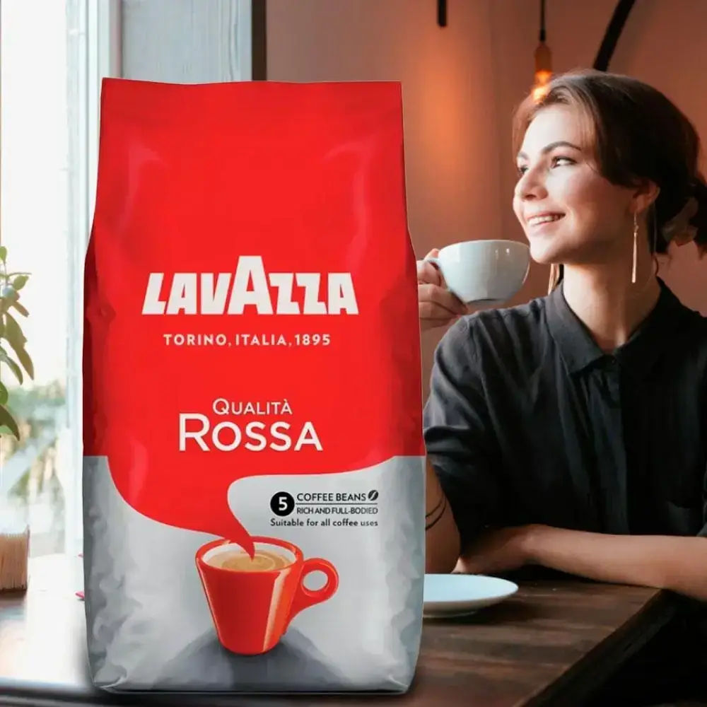 Кава в зернах Lavazza Qualita Rossa 1 кг Зернова кава в пачці арабіка робуста Лавазза - фото 4 Кава в зернах Lavazza Qualita Rossa 1 кг Зернова кава в пачці арабіка робуста Лавазза - фото 4