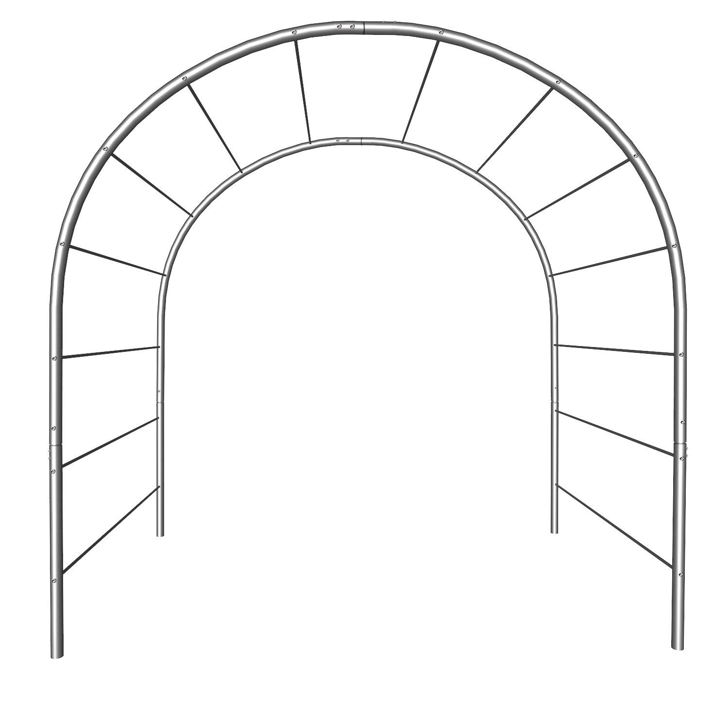 Опора для рослин арка садова 3000х2500х1500 мм d 28 мм/d 12 мм (АС-D28/D12-3000*2500*1500)