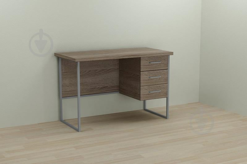 Компьютерный стол Ferrum-decor Гарри 75x140x70 серый ДСП Дуб Сонома Труфель 32мм Компьютерный стол Ferrum-decor Гарри 75x140x70 серый ДСП Дуб Сонома Труфель 32мм