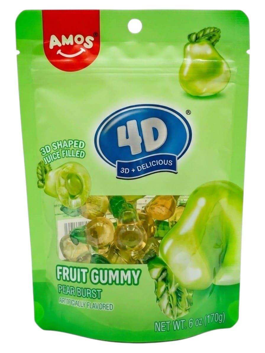 Конфеты желейные Amos 4D Fruit Gummy Pear Burst 170 г (3088650701)