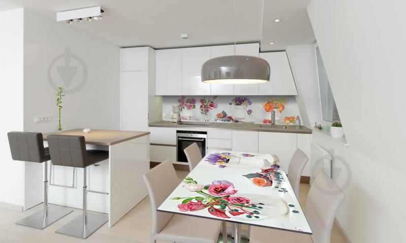 Наклейка виниловая на стол Zatarga «самоклеющийся Цветочные букеты» 600х1200 мм Z180590st