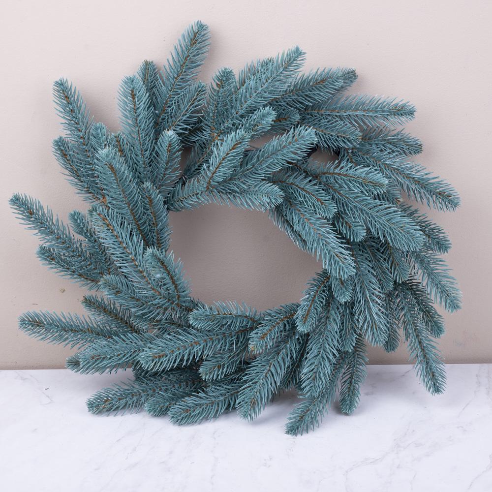 Вінок з ялини 50 см Блакитний (1399-2)