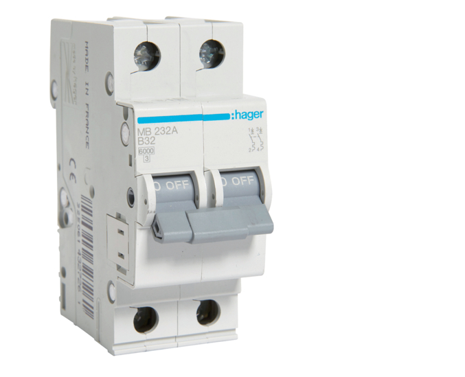 Автоматический выключатель Hager 2Р 32А 6kA (27108968)
