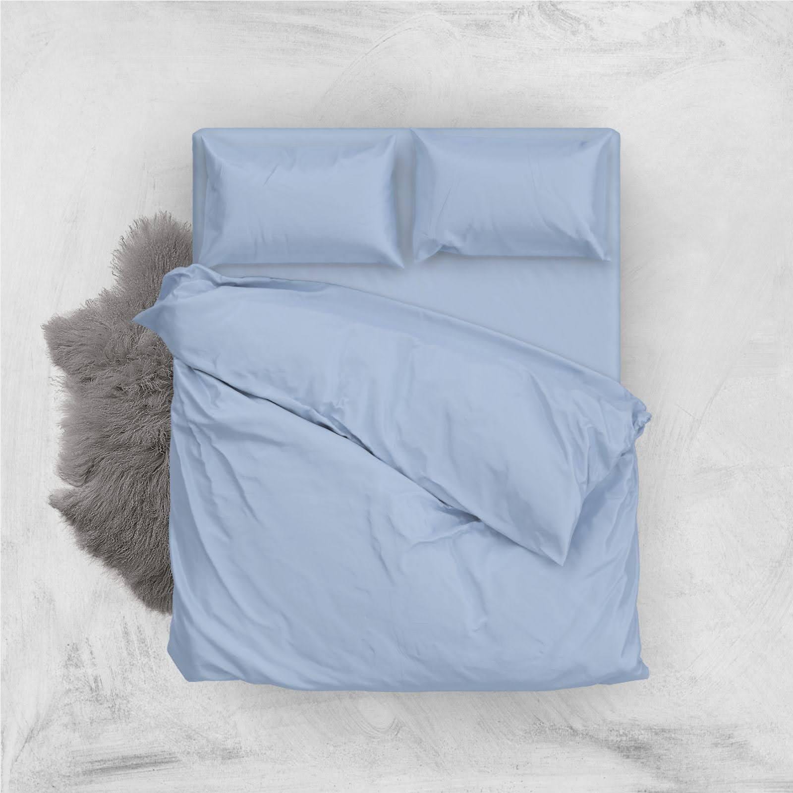 Простирадло євро бязь голд люкс 240х220 см Блакитний (23315610)