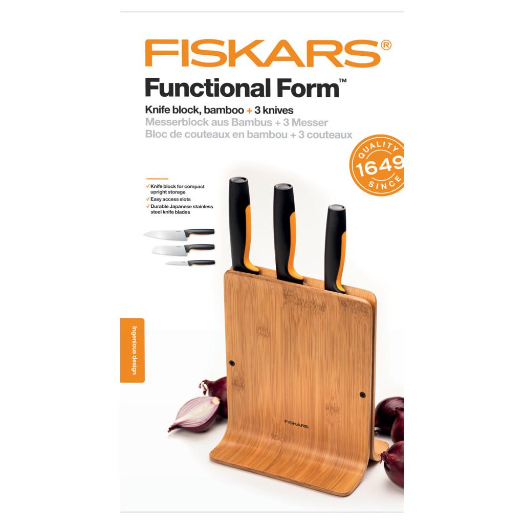 Набір ножів Fiskars Functional Form Bamboo 3 шт. (1057553) - фото 3