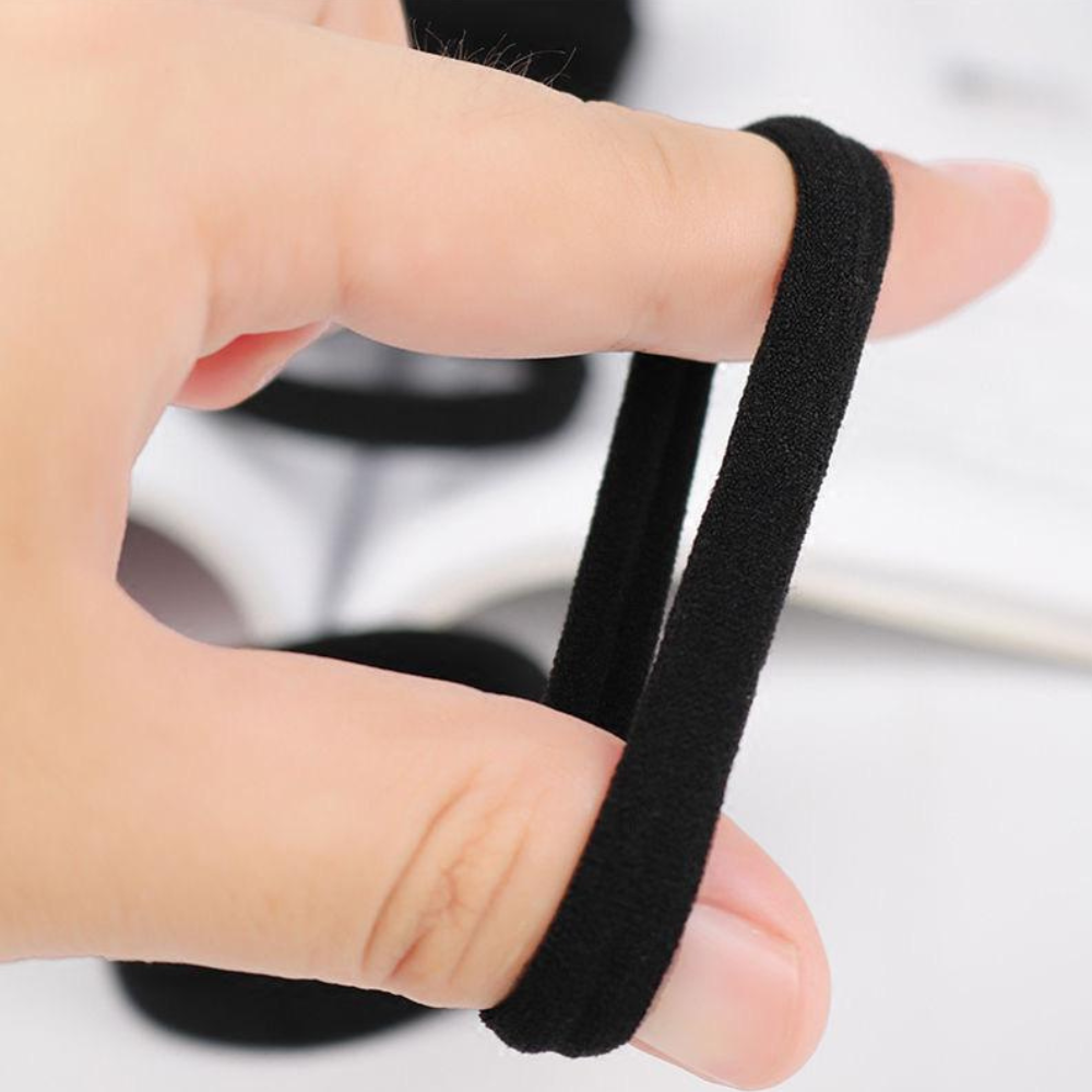 Набір жіночих гумок для волосся хвостів пучків м'які еластичні спандекс міцні однотонні 50 шт. Чорний - фото 6 Набір жіночих гумок для волосся хвостів пучків м'які еластичні спандекс міцні однотонні 50 шт. Чорний - фото 6