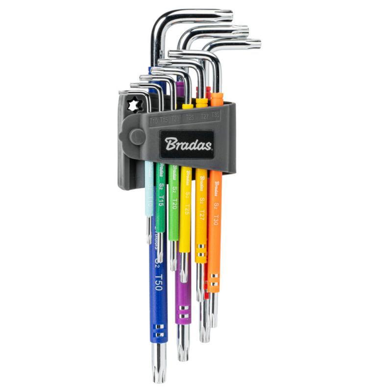 Набор ключей Bradas TORX TX 10-50 9 шт. удлиненные (DIY-HKT62-EL/B)