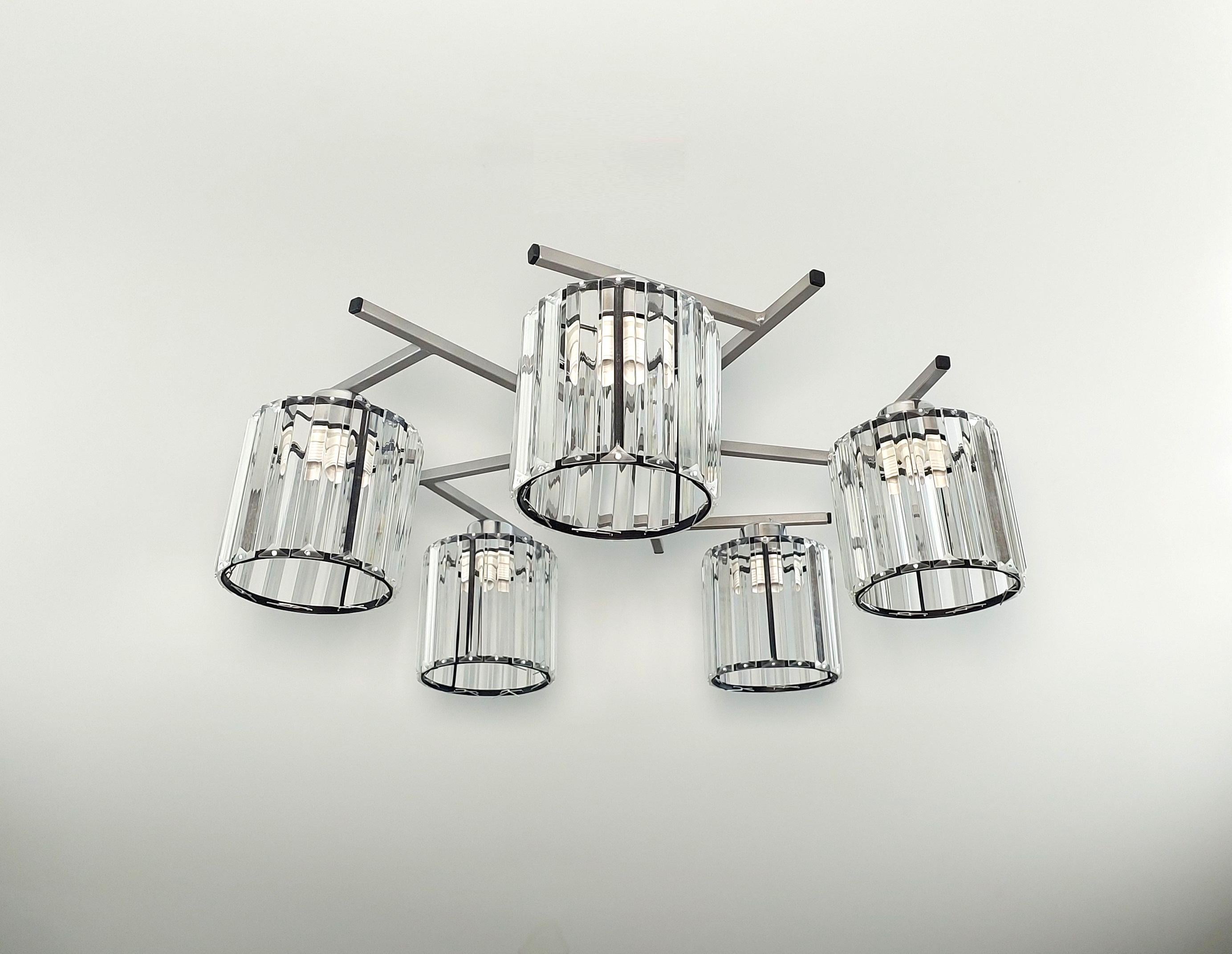 Люстра потолочная Лофт 3279/5 на 5 плафонов металлическая Серый (22614072)