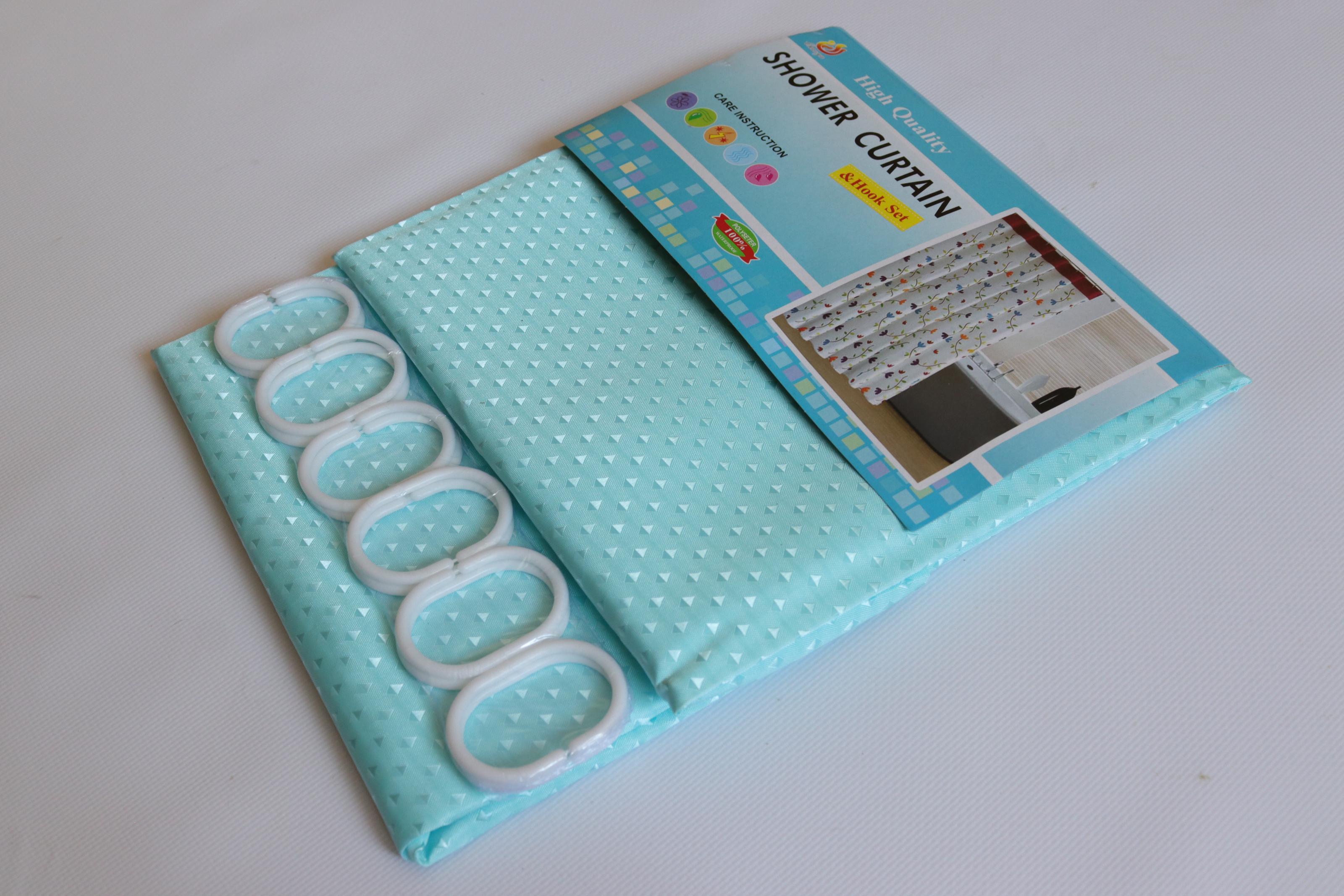 Шторка для ванной однотонная 180x180 см Бирюзовый (5214/turquoise)