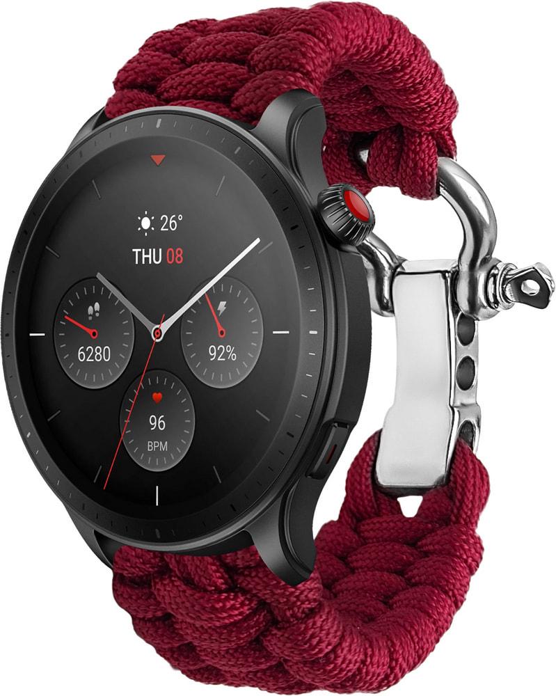 Ремешок из Паракорда Ruper для Amazfit GTR 4 (22mm) Wine (31107-42)